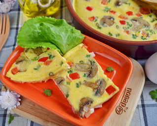 Быстрый омлет в духовке