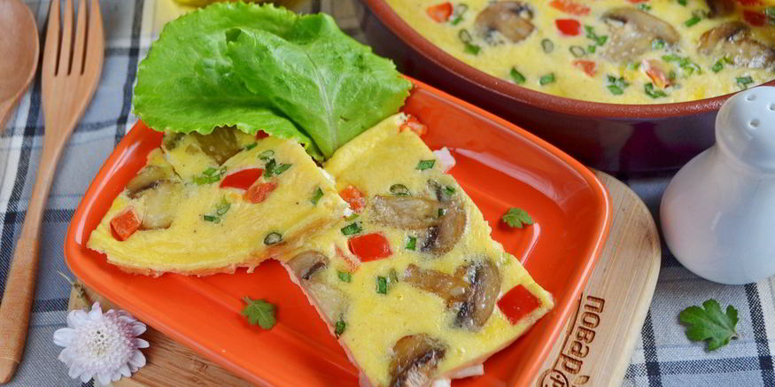 Рецепт быстрого омлета в духовке