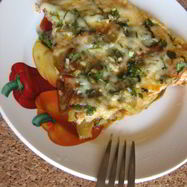 Рецепт Фриттаты с кабачками, помидорами, зеленью и пармезаном