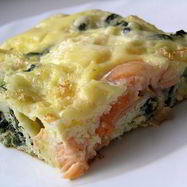 Рецепт Фриттаты с лососем и шпинатом