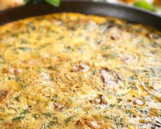 Фриттата с молодым картофелем и мятой