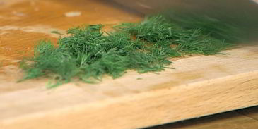 испанский омлет с картофелем, семгой и укропом