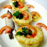 Рецепт Мини-фриттаты с креветками и пармезаном