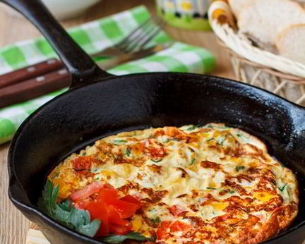 Омлет на молоке с овощами