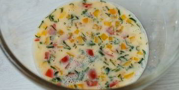 омлет на молоке с овощами