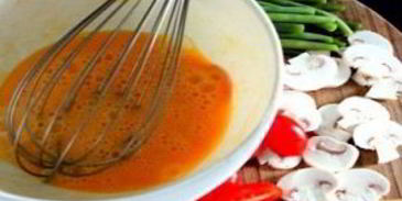 омлет с фасолью стручковой