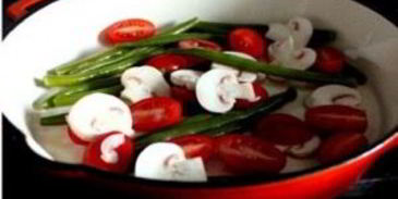 омлет с фасолью стручковой