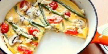 омлет с фасолью стручковой