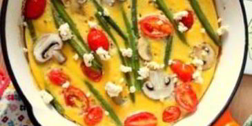 омлет с фасолью стручковой