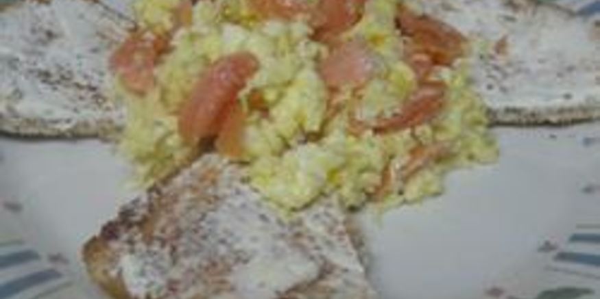 Рецепт омлета с красной рыбой