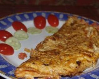 Омлет с лососем