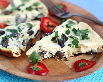 Омлет с опятами