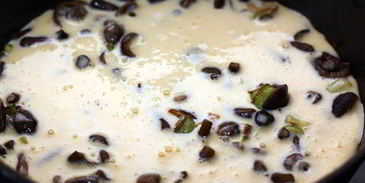 омлет с опятами