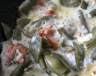 Омлет с овощами и рыбой