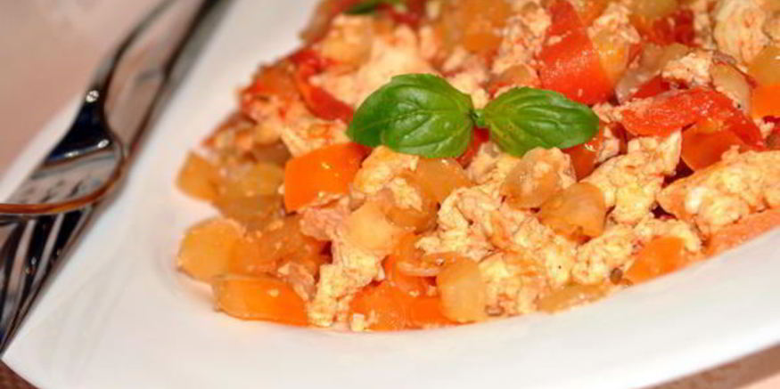 Рецепт омлета с овощами