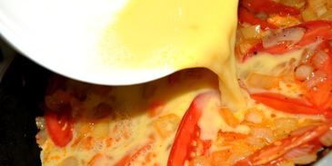 омлет с овощами