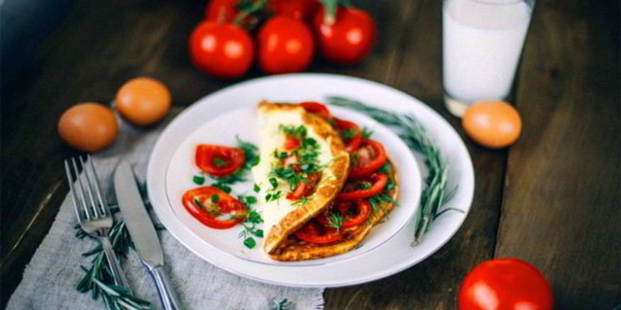 Рецепт омлета с томатами
