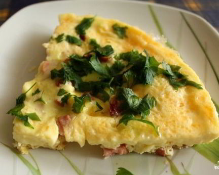 Омлет с ветчиной