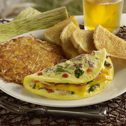 Омлет со шпинатом