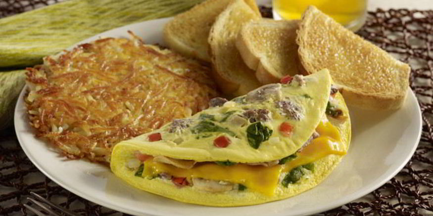 Рецепт омлета со шпинатом