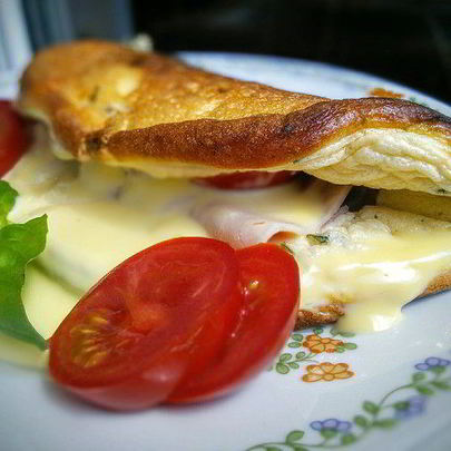 Омлет-суфле кордон блю