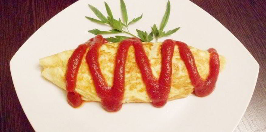 Рецепт омурайсу , японского омлета с начинкой