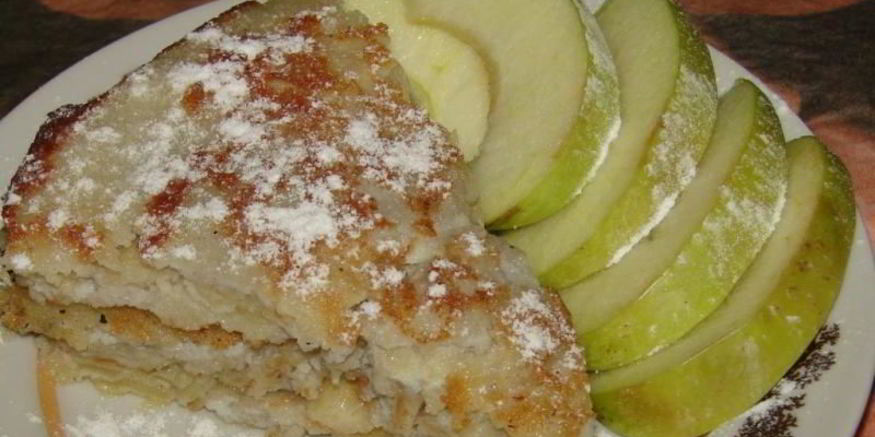 Рецепт сладкого омлета с фруктами