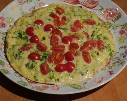 Сырный омлет с цукини