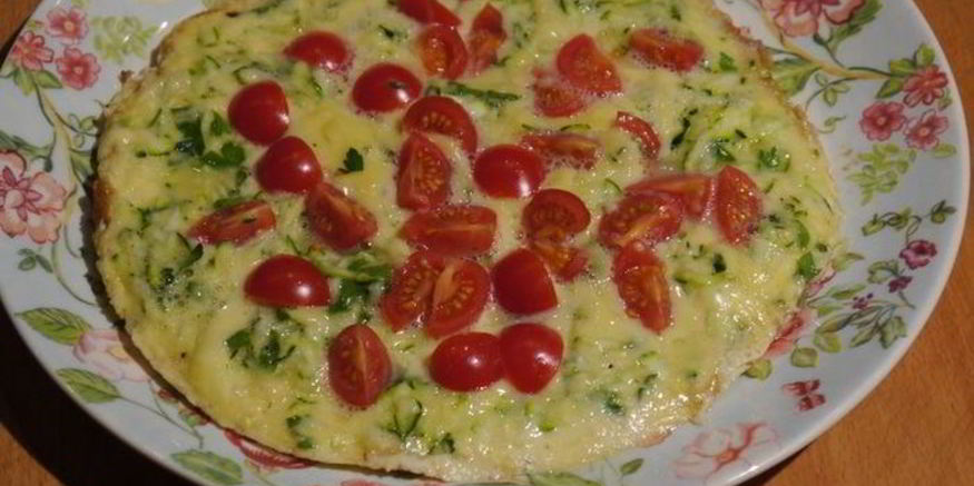 Рецепт сырного омлета с цукини