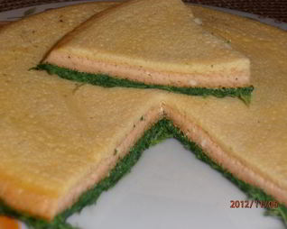 Трехцветный запеченный омлет