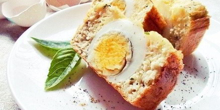 Рецепт запеченного омлета с куриным филе