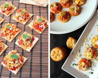 Острая закуска на крекерах