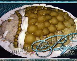 Селедочный паштет в виде рыбы