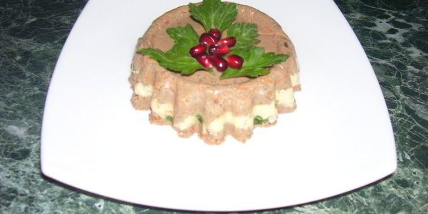 Рецепт желированного паштета с сыром