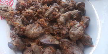 блинный тортик с печенью и шпинатом