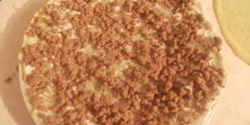 блинный тортик с печенью и шпинатом