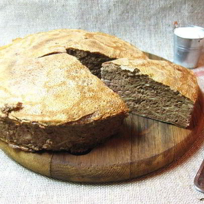 Печеночный блинный торт