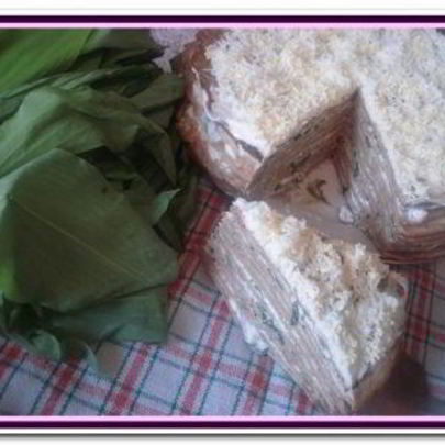 Печеночный торт и печеночные рулеты с черемшой