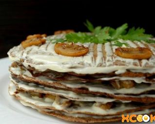 Печеночный торт из куриной печени