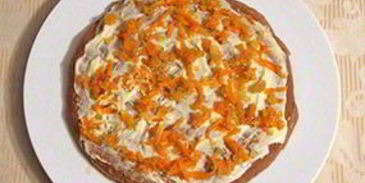 печеночный торт с морковкой и луком