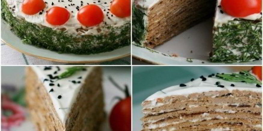 Рецепт печеночного торта со сметанным соусом