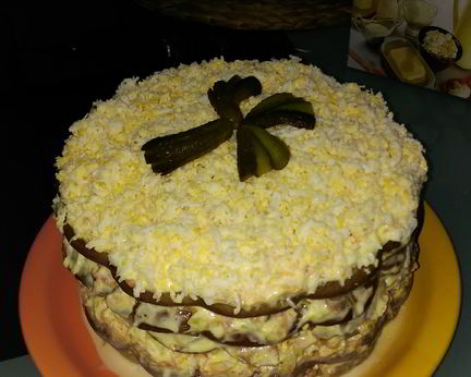 Печеный печеночный торт