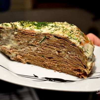 Простой печеночный торт