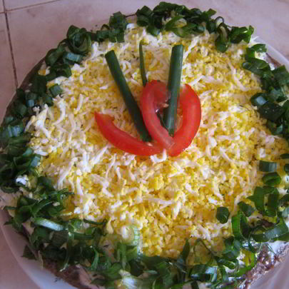 Торт из куриной печени Летний