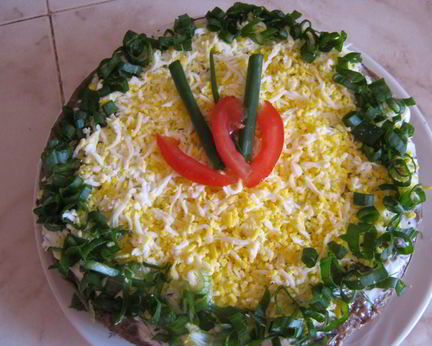 Торт из куриной печени Летний