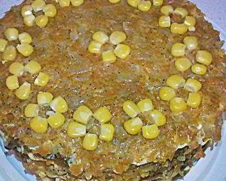 Торт из печени с рисом