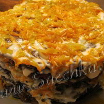 Вкусный печеночный торт