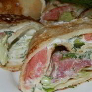 Рецепт Блинных роллов с семгой