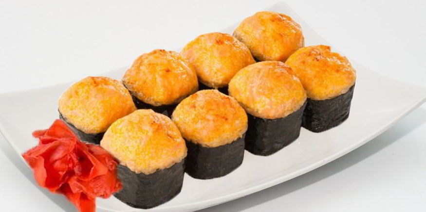 Рецепт горячих роллов с лососем и сыром