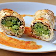Рецепт Куриных роллов фаршированных брокколи и сыром